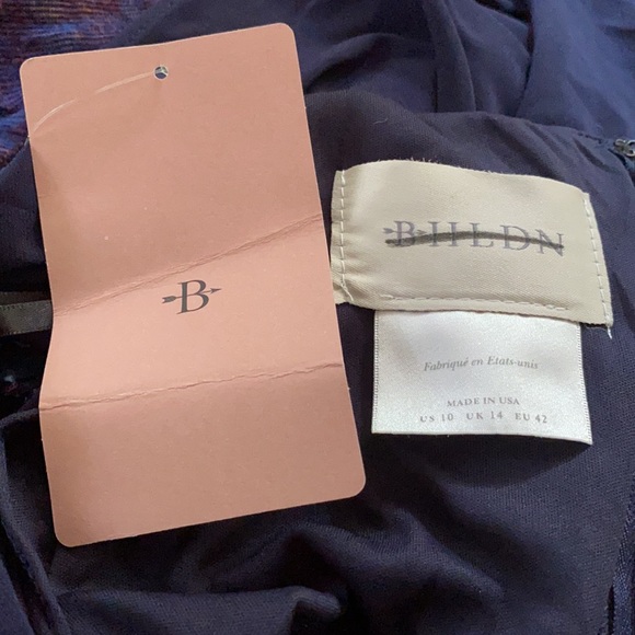 BHLDN Navy Lena Flutter Sleeve Dress - Picture 8 of 12